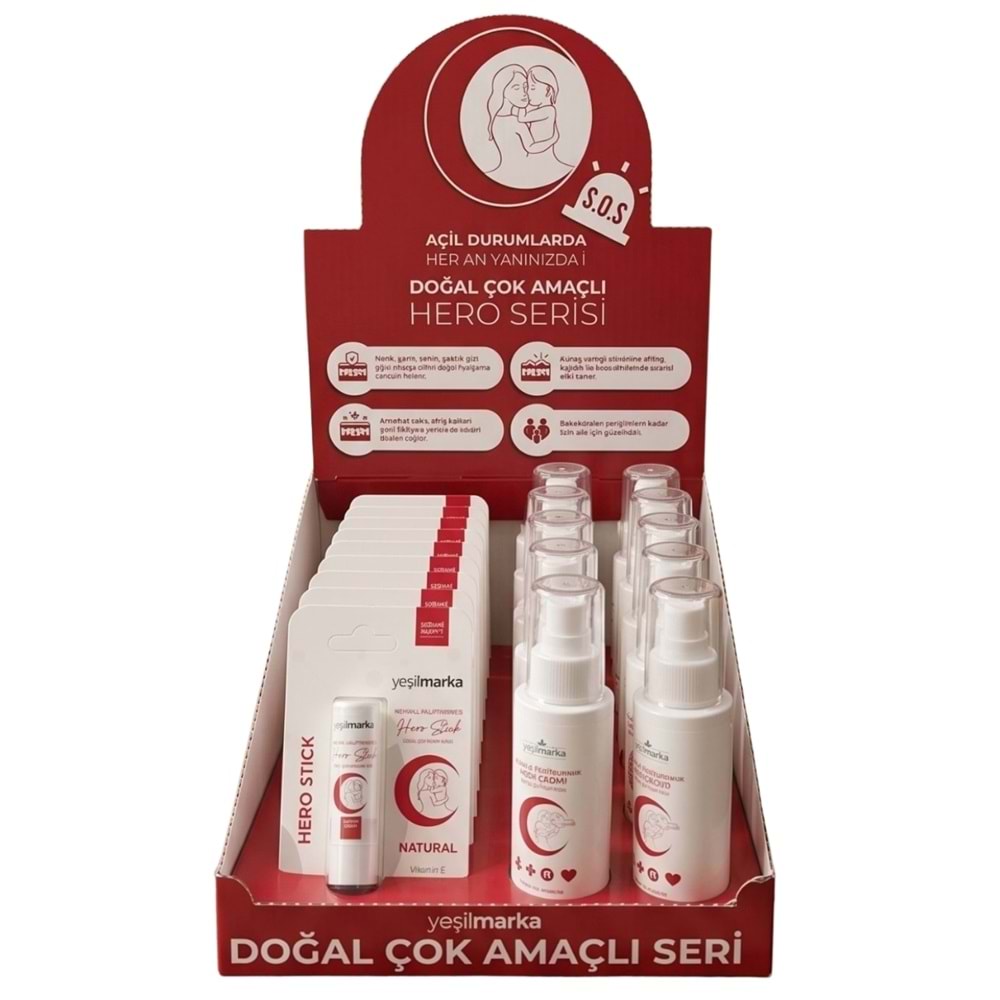 YesilMarka Hero Cream ve Stick Standi