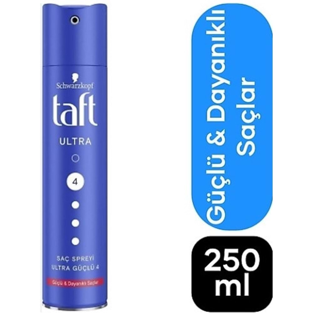 Taft Saç Spreyı Ultra No:4 250Ml Mavı