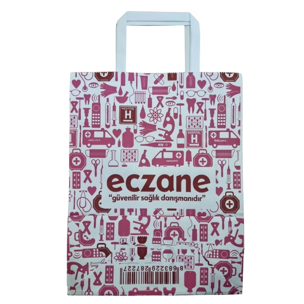 Dy Kraft Çanta Kırmızı 50 Adet (32x22x10cm)