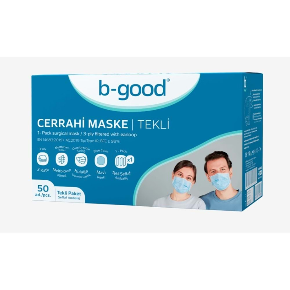 B-Good Cerrahi Maske Tekli 50 Li