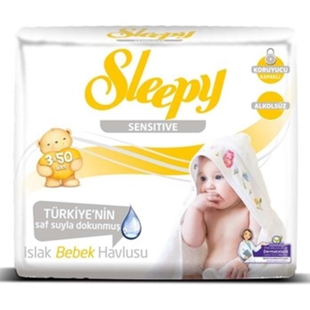 Sleepy Islak Mendil 50.Lı 3Lü Sensitive