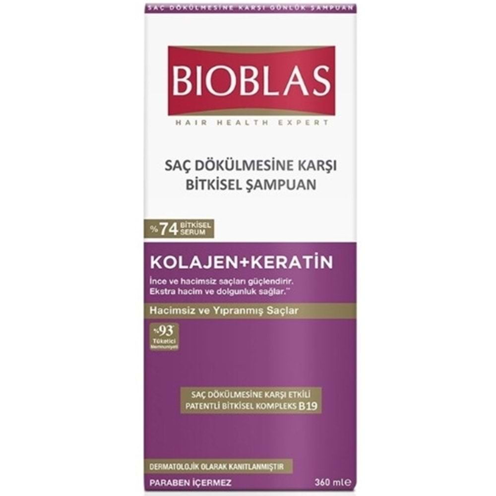 Bıoblas Collagen+Keratın Sampuan 360Ml