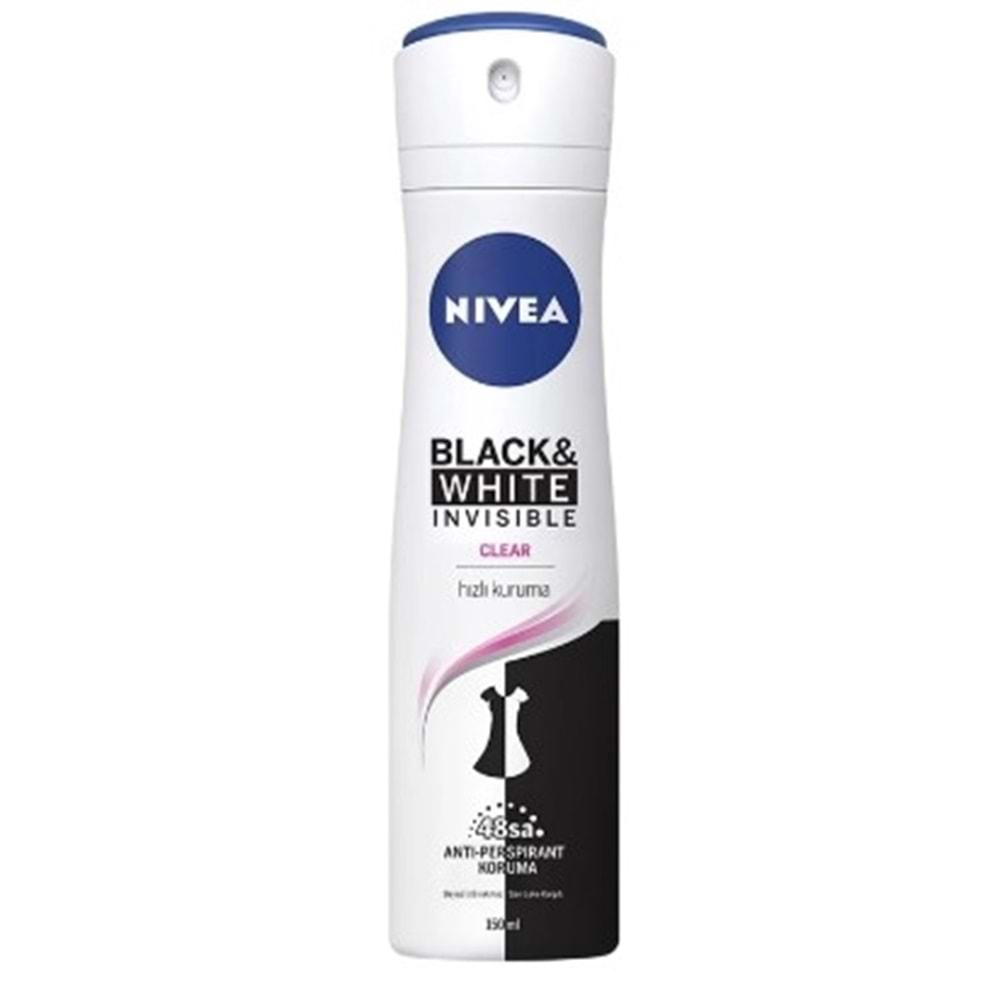 Nivea Deodorant Woman B&W Clear 150Ml