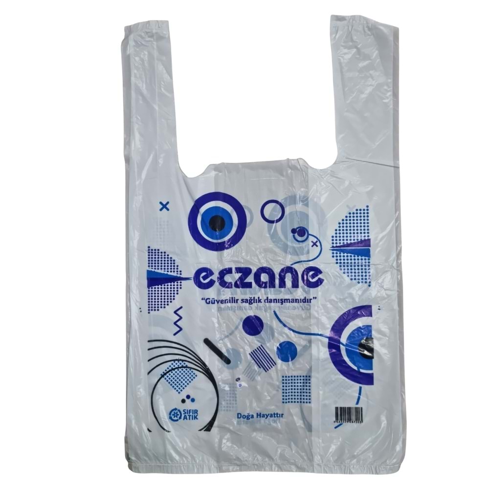 Dy Eczane Poşeti Atlet 300 Adet Nazar Boncuklu (20x35cm)