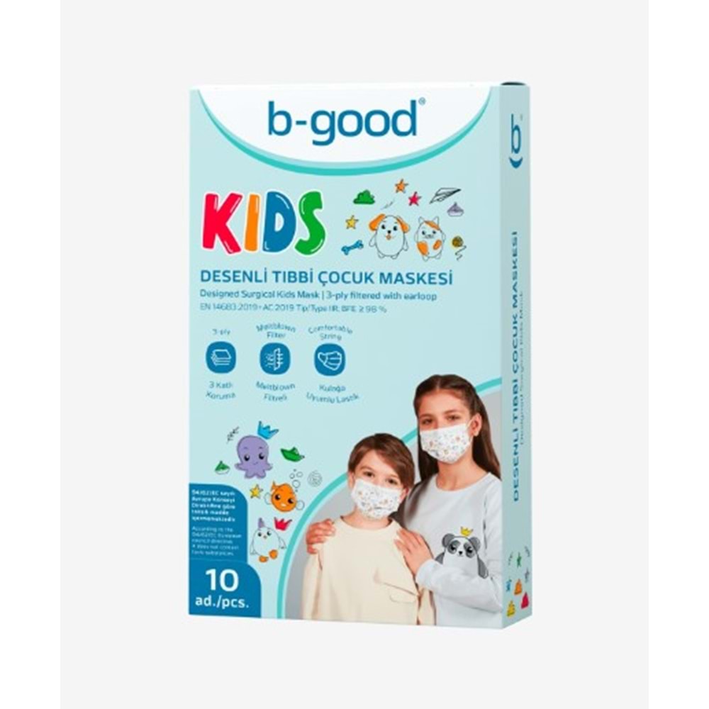 B-Good Desenlı Çocuk Maskesı 10 Lu
