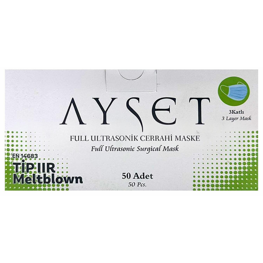 Ayset Cerrahi Maske Meltblown 50Li Beyaz (10x5 Paket)