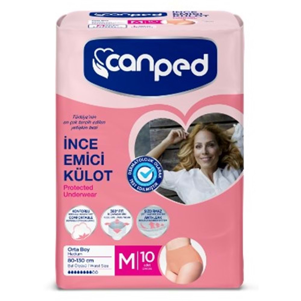 Canped İnce Emici Külot Medium 10 Lu