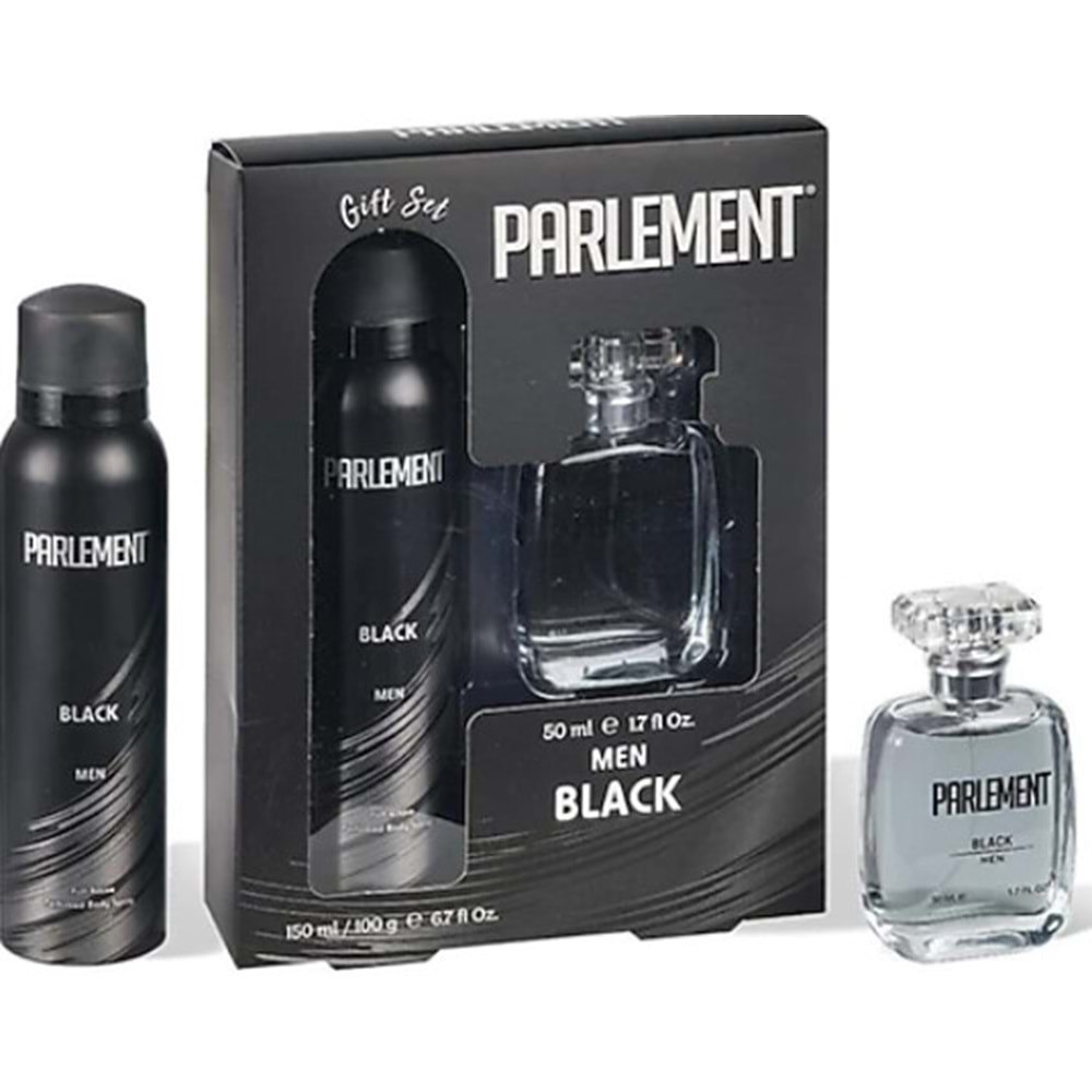 Parlement Men Black Kofre Set