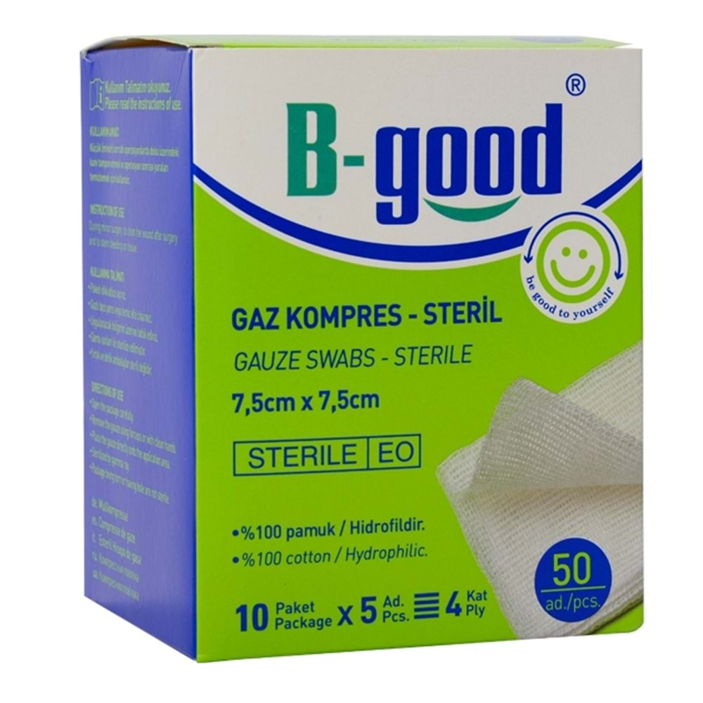 B-Good G.Kompres 7,5Cm*7,5Cm50 Li Str