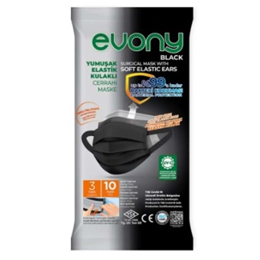 Evony 10 Lu Maske Sıyah