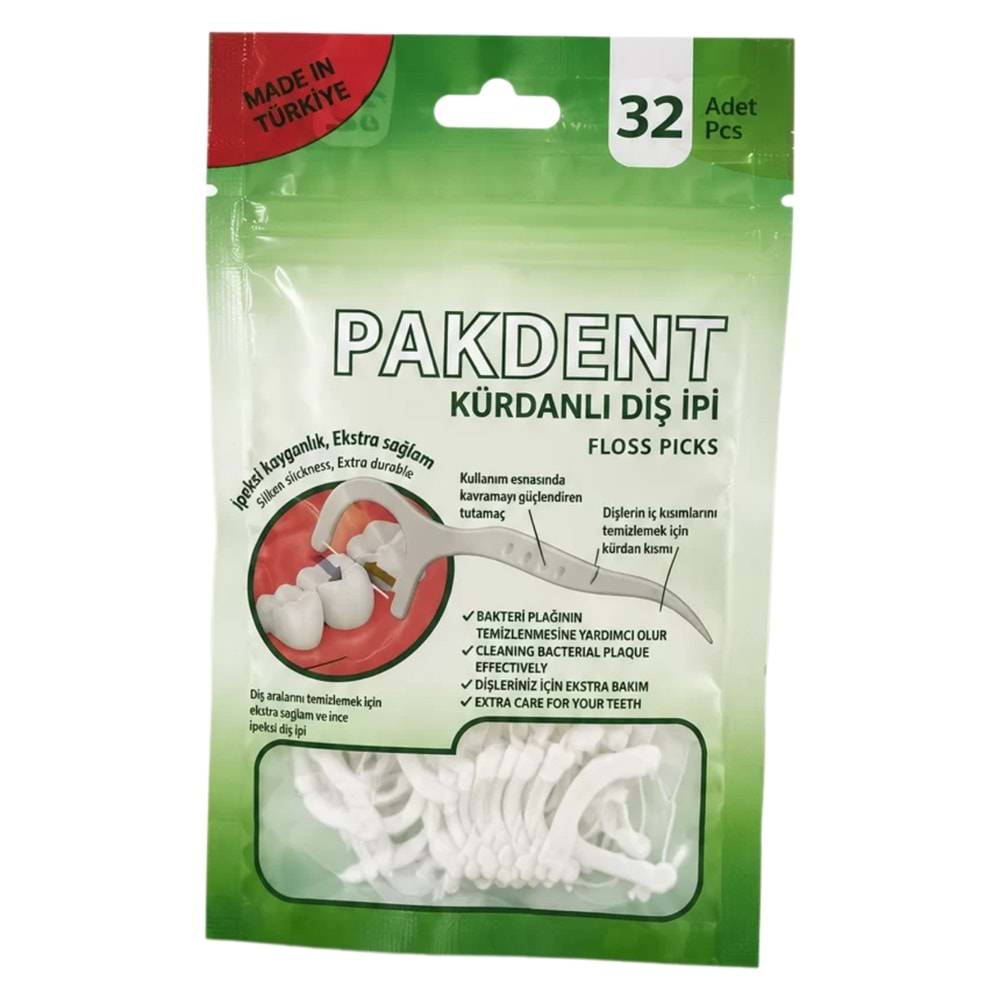 Pakdent Kürdanlı Diş İpi 32Li