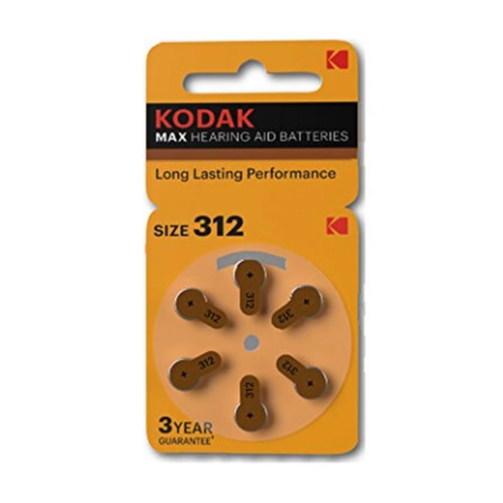 Kodak İşitme Cihazı Pili 6lı P312