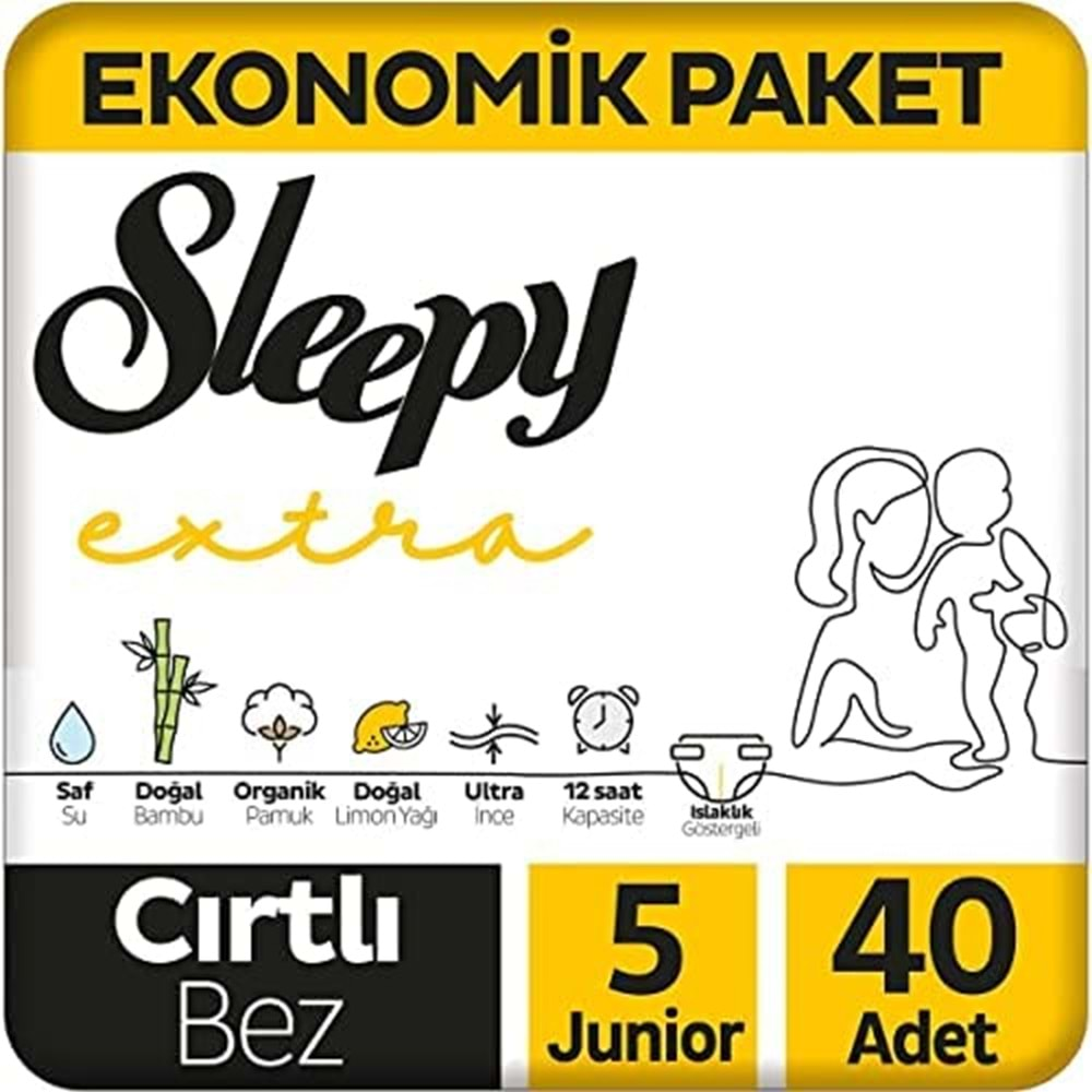 Sleepy Extra 2 Lı Bez No:5 40 Lı