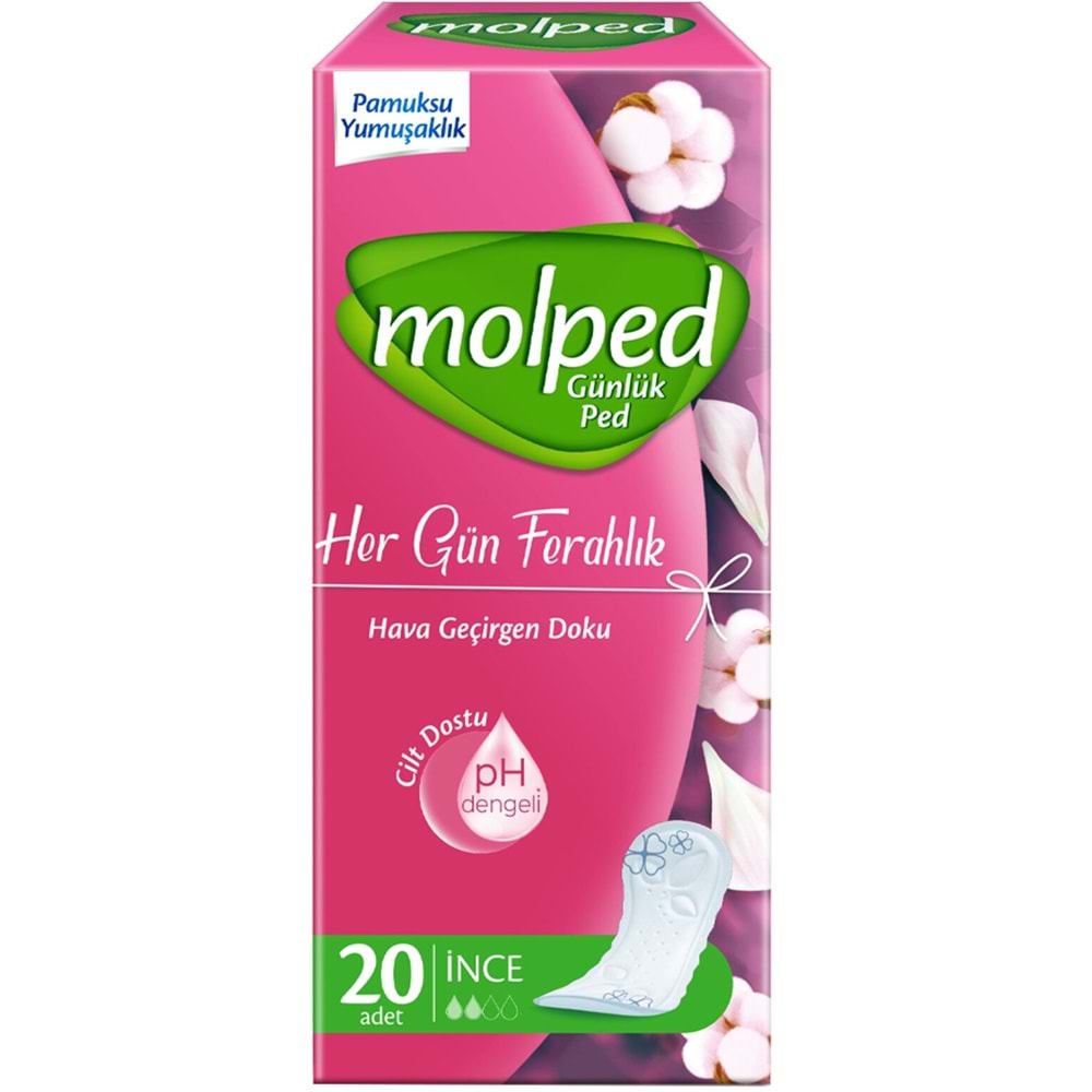 Molped Her Gün Ferahlık Hijyenik Günlük Ped 20'li