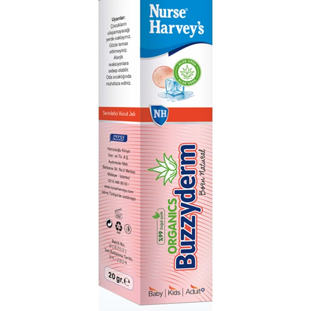 Nurse Harveys Organıcs Buzzyderm 20Gr