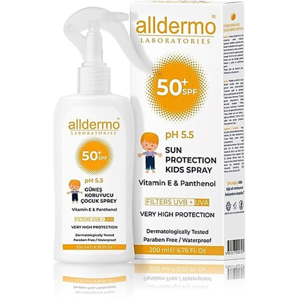 Alldermo Günes Spf50 Koruyucu Çocuk Sprey 200Ml