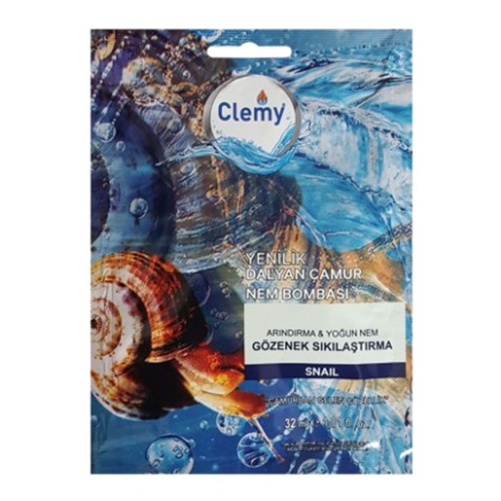 Clemy Maske Dalyan Çamur Snaıl Nem Bombası