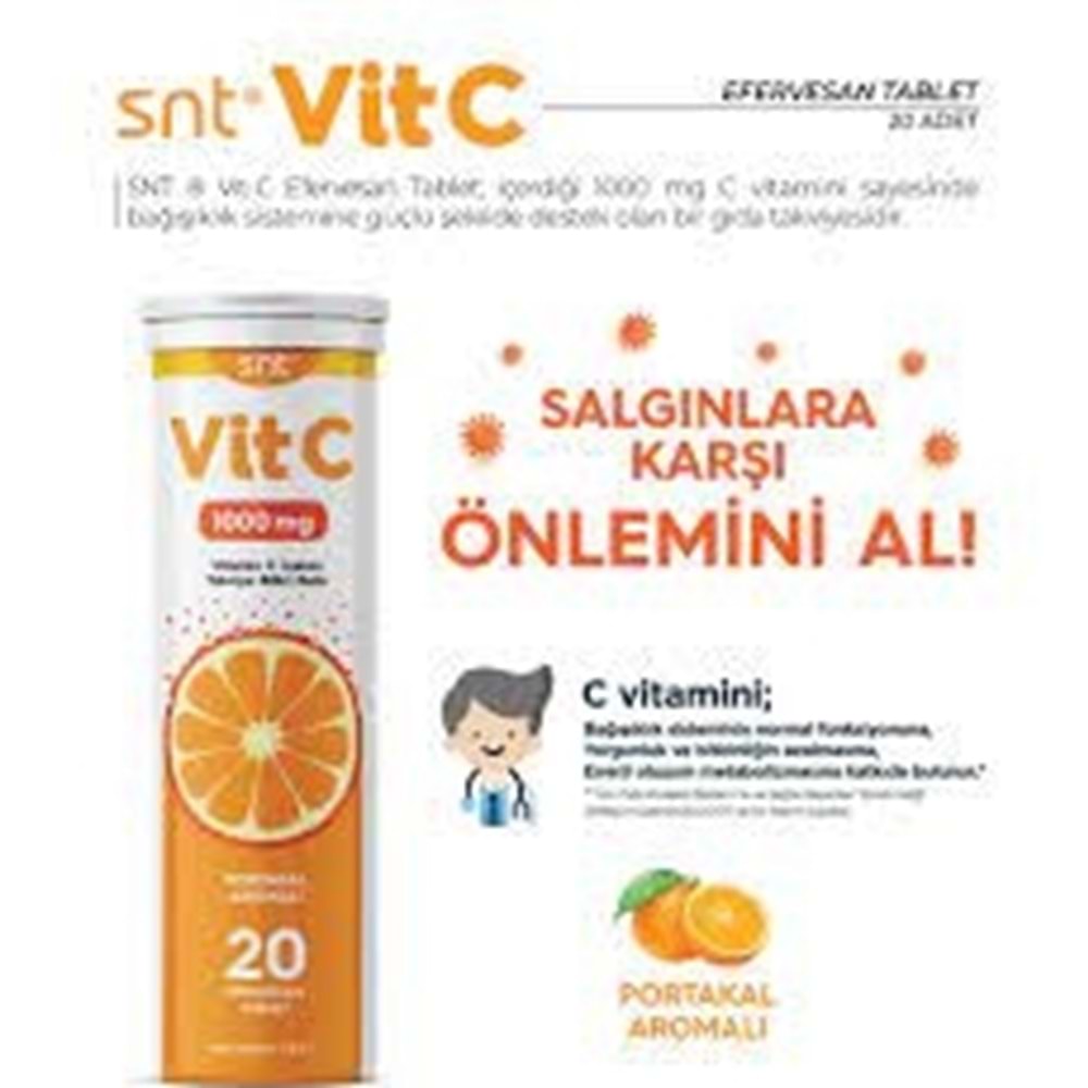 Snt Vıt-C 1000Mg 20 Efervesan Tablet