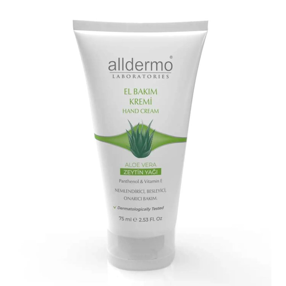 Alldermo El Bakım Kremı Aloe Vera-Z.Yagı 75Ml