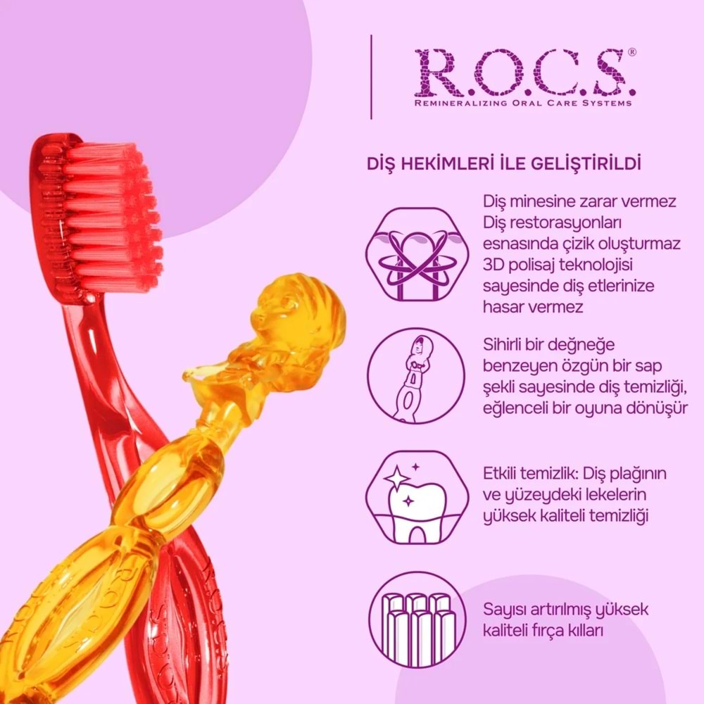 Rocs Çocuk (3-7 Yas) Diş Fırçası Yumusak