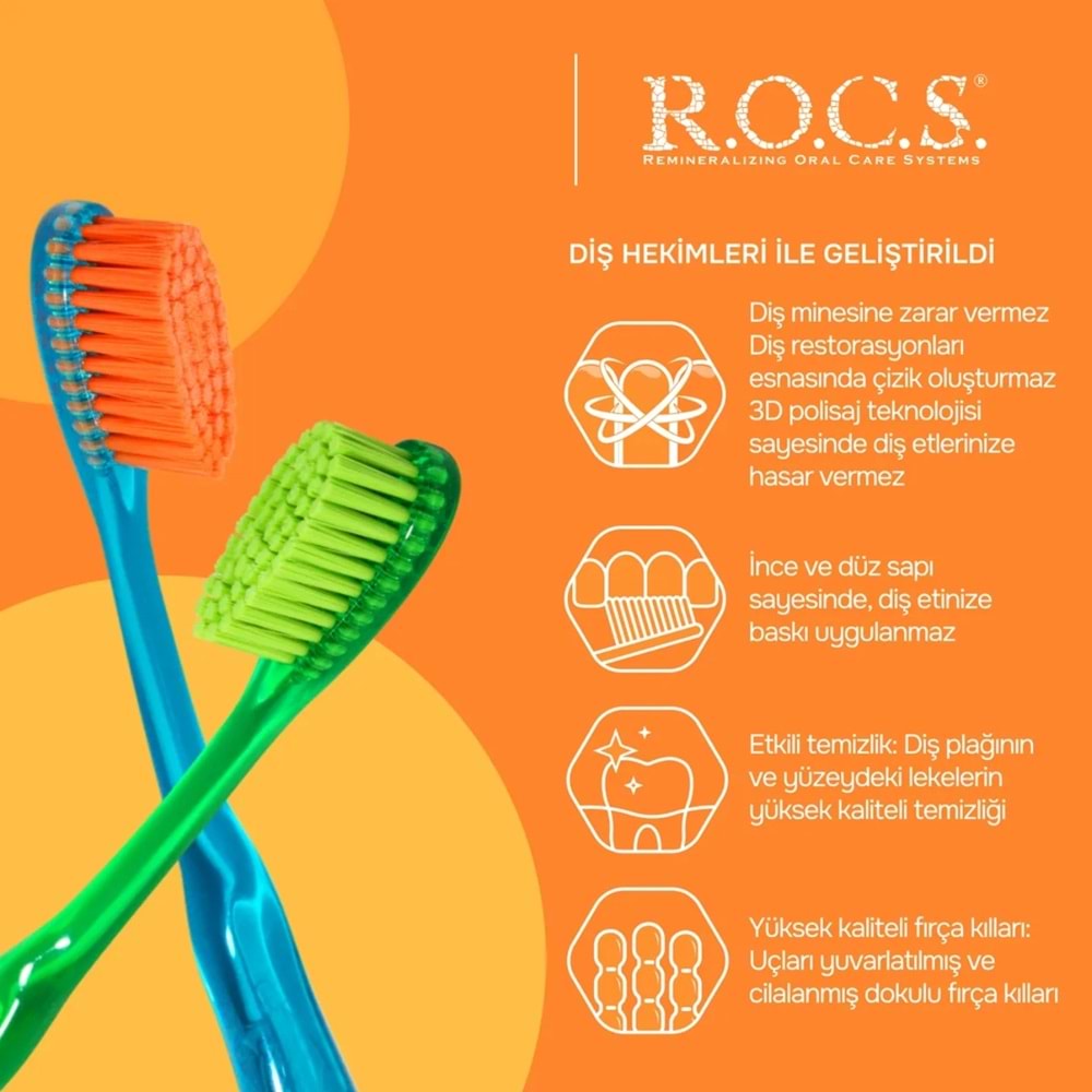 Rocs Junior (6-12 Yas) Diş Fırçası Yumusak
