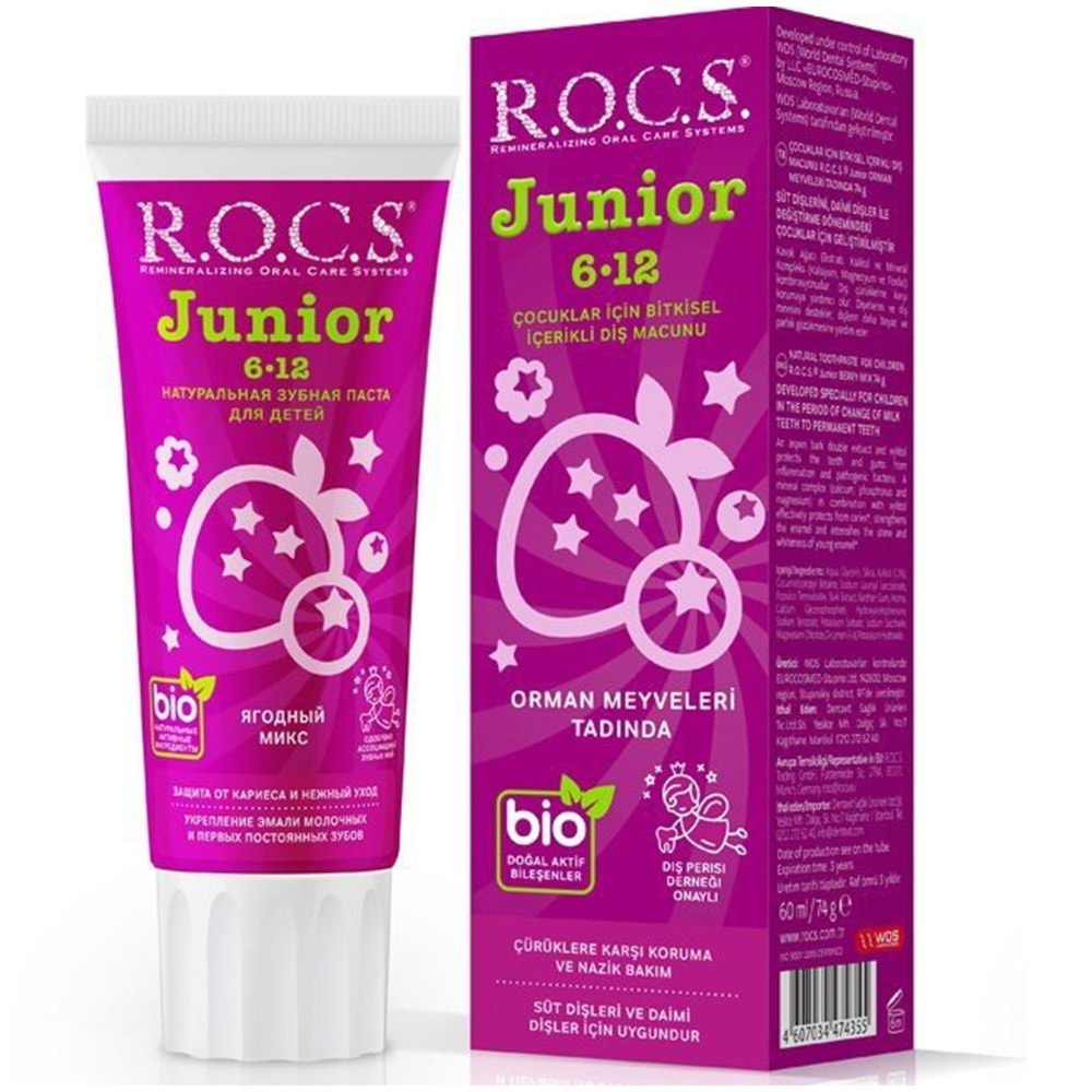 Rocs Junıor (6-12 Yas) Dıs Macunu Orman Meyvelı 60Ml