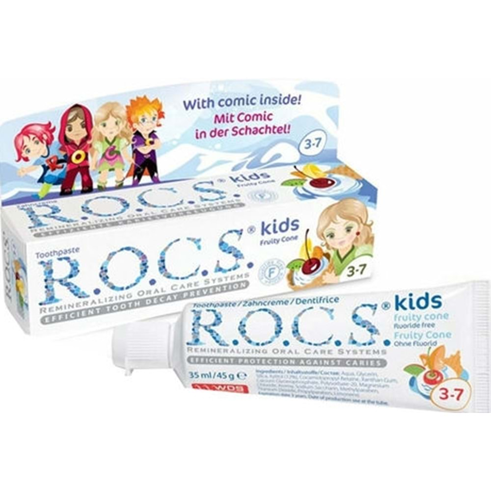 Rocs Çocuk (3-7 Yas) Dıs Macunu Meyve Külahı 35Ml