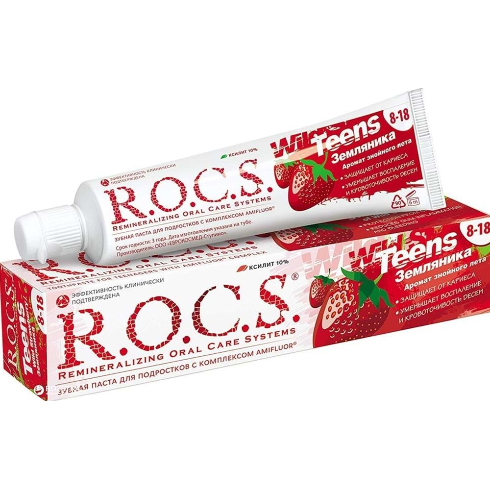 Rocs (8-18 Yas) Dıs Macunu Teen Yaban Çılegı 60Ml