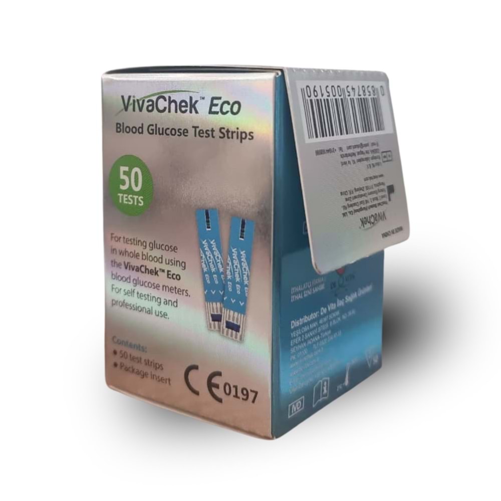 Vivachek Şeker Ölçüm Strip Çubuğu 50li