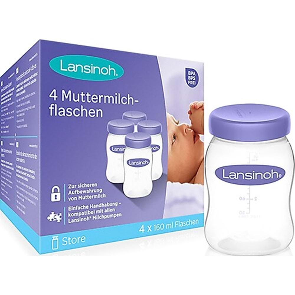 Lansınoh Süt Saklama Sısesı 4 Lu 160 ml