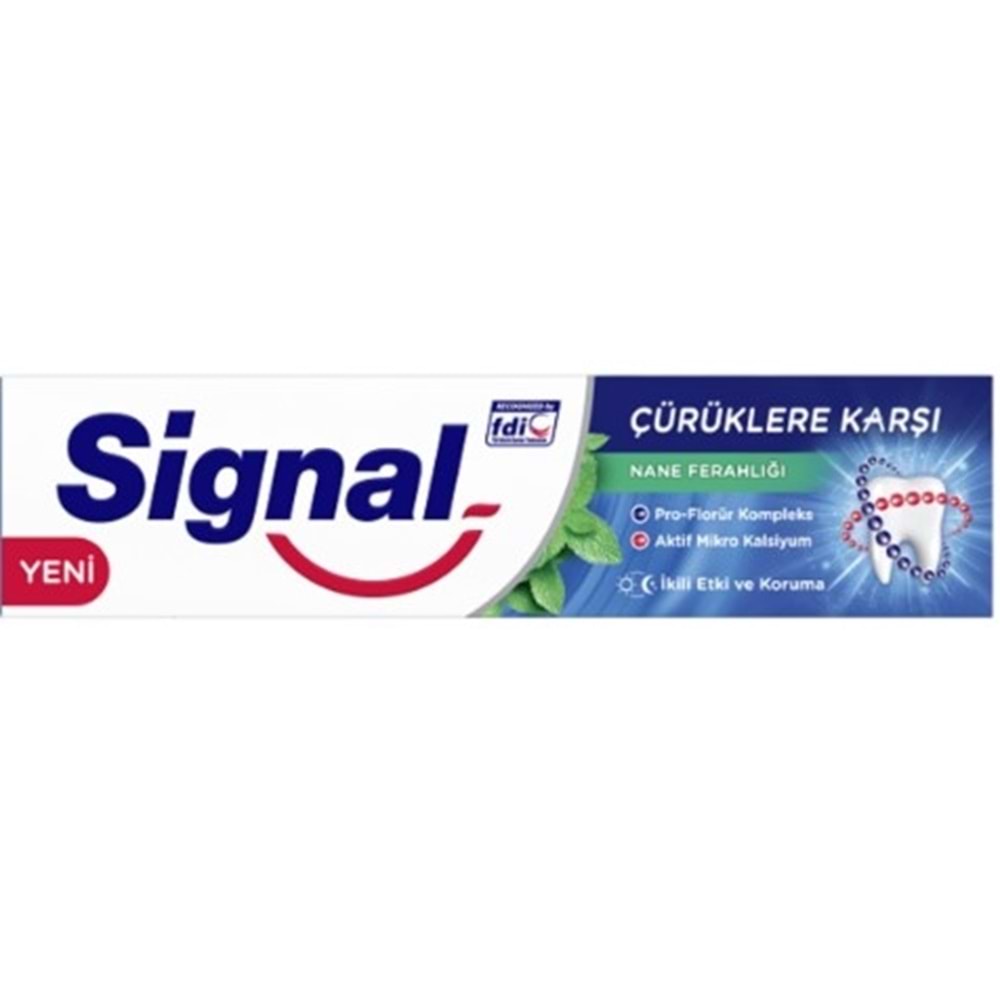 Signal Diş Macunu Çürüklere Karşı Naneli 100 Ml