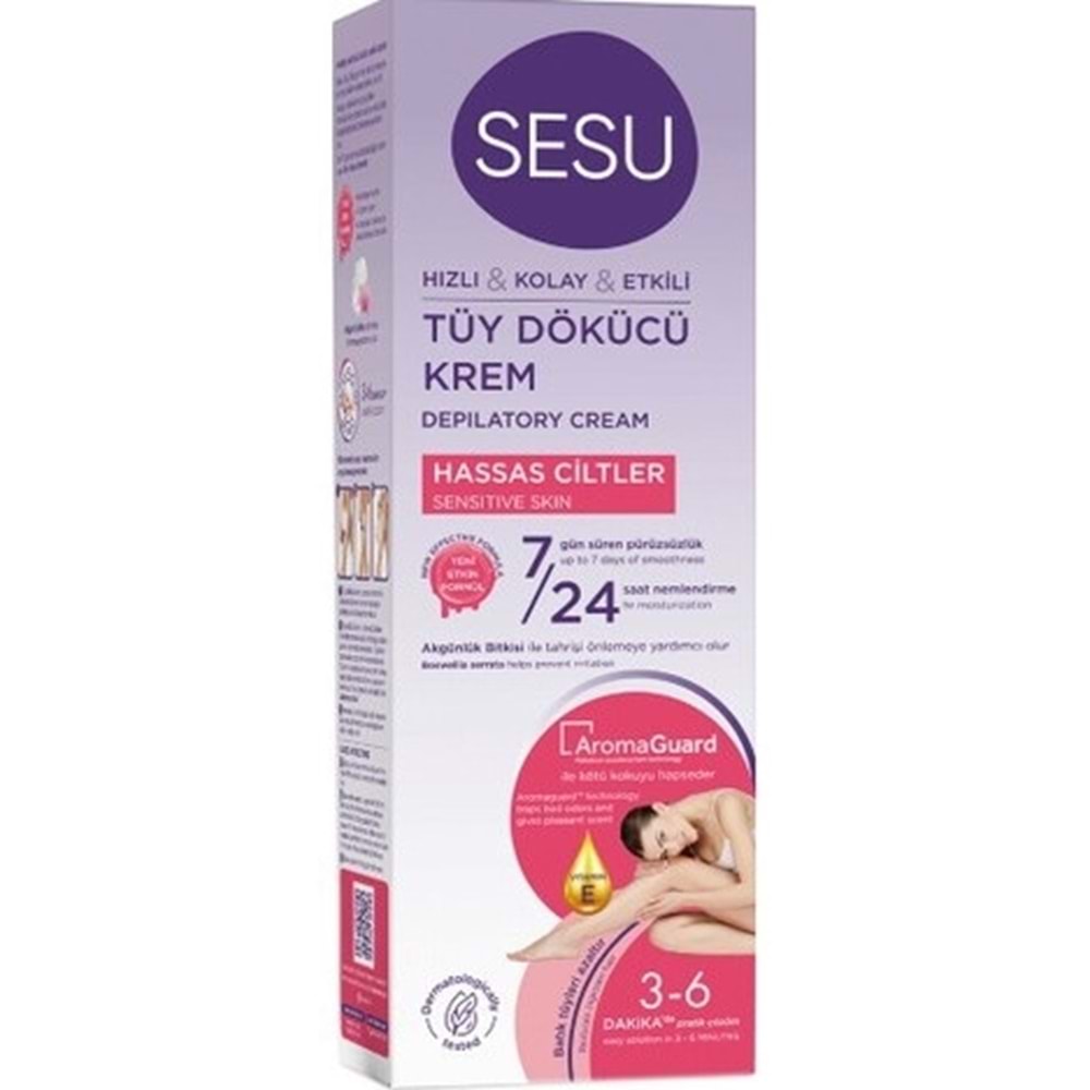 Sesu Tüy Dökücü Krem Hassas Ciltler 40 ml