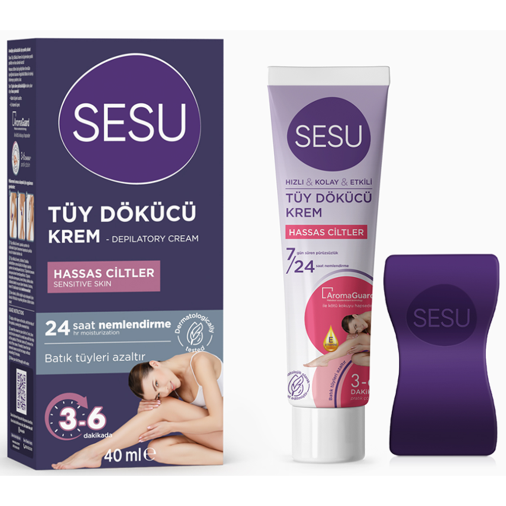 Sesu Tüy Dökücü Krem Hassas Ciltler 40 ml