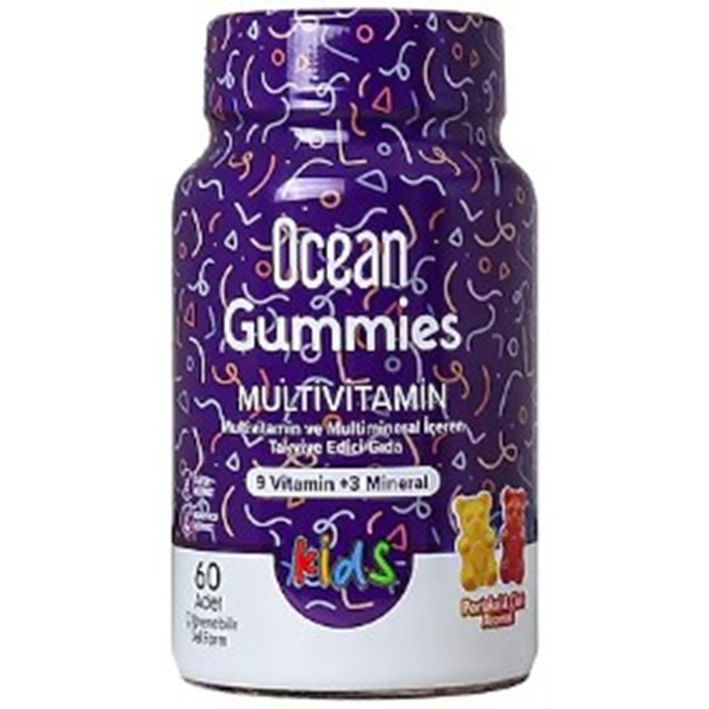 Ocean Gummies Kids Multivitamin Çiğneme Jel 60Lı