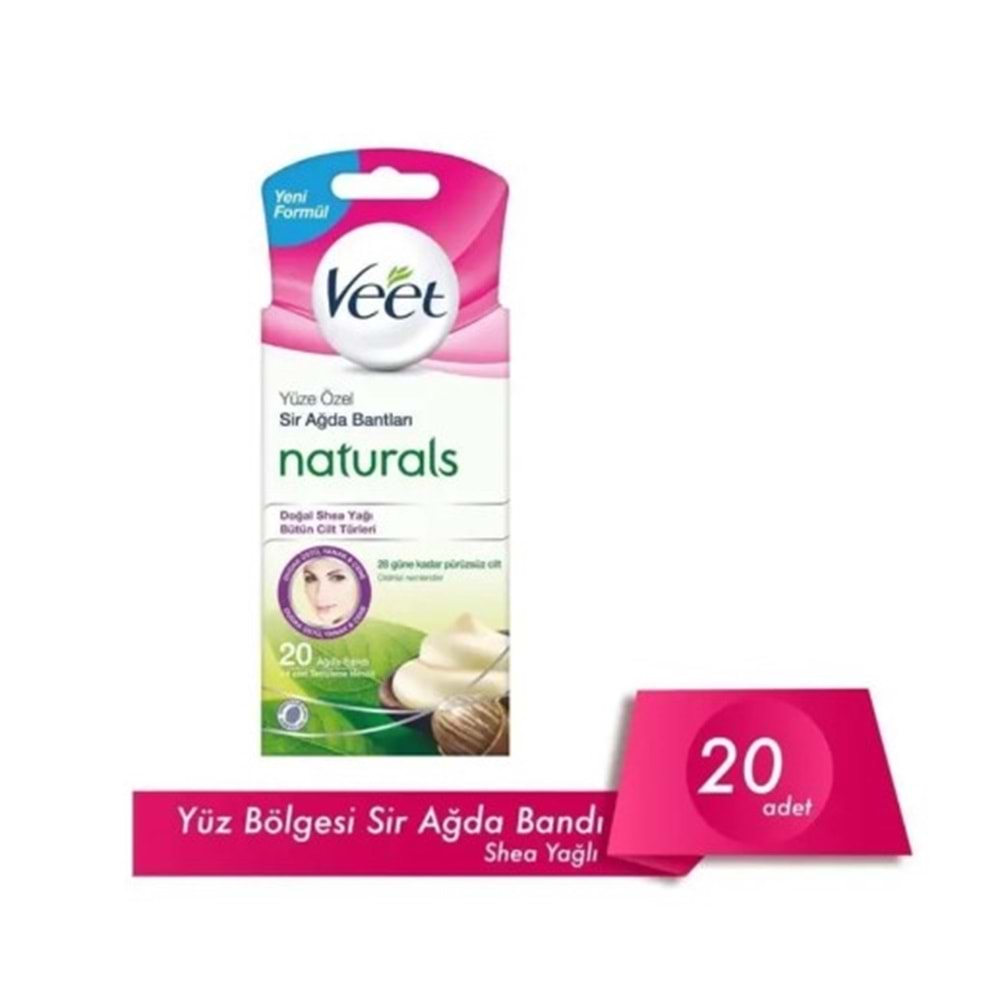 Veet Naturals Yüz Ağda Bandı 20Li