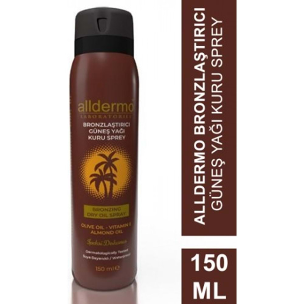 Alldermo Bronzlastırıcı Dry Oıl Aerosol Sprey 150Ml