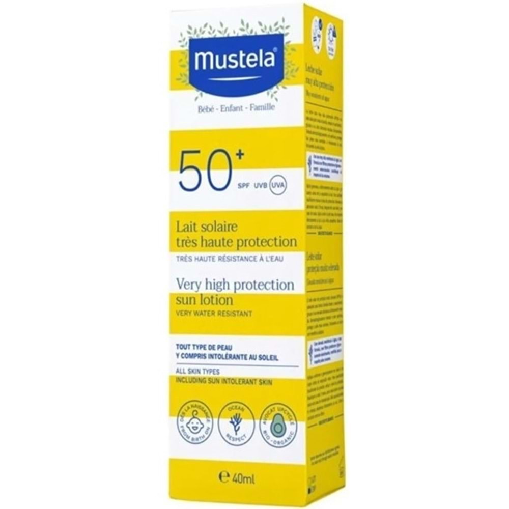 Mustela Güneş Losyonu Çok Yüksek Koruma Faktörlü 50+ 40 Ml (Küçük)