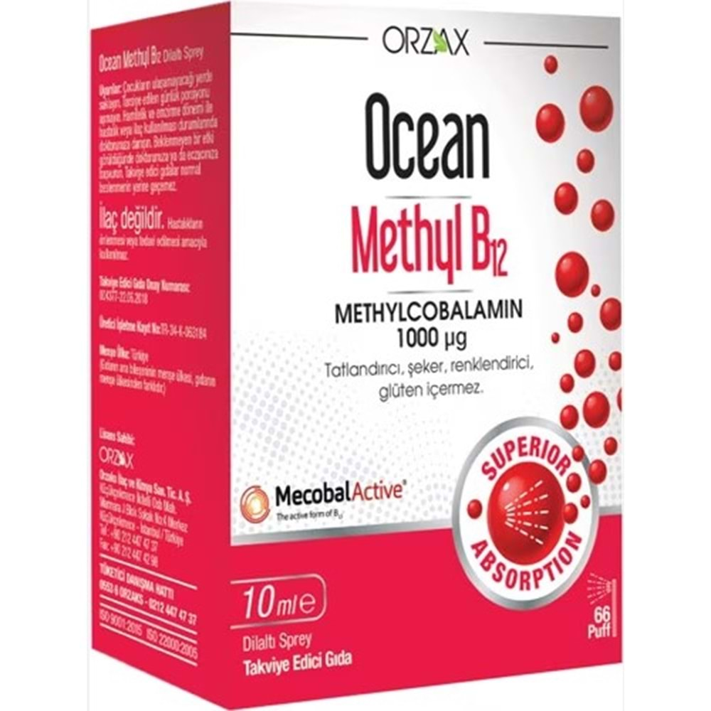 Ocean Methyl B12 Sprey 10 Ml