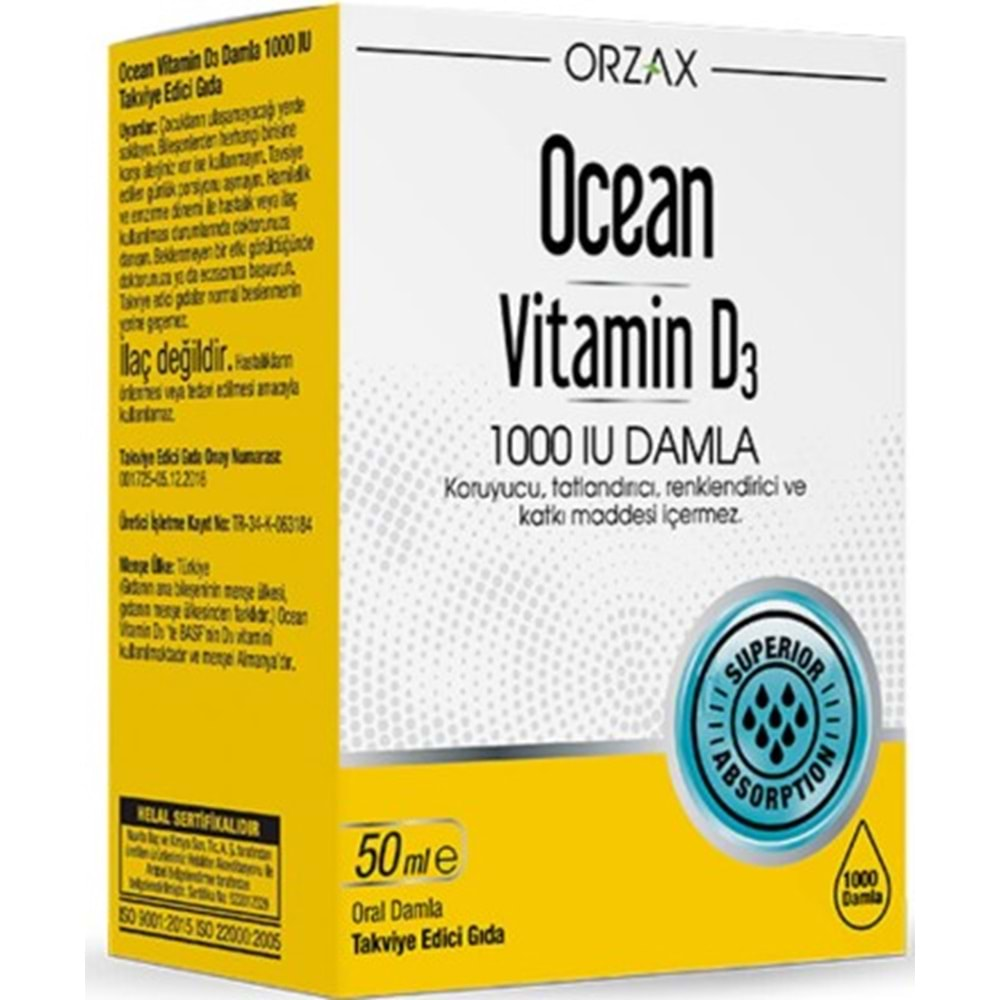 Ocean Vitamin D 1000IU Damla 50ml