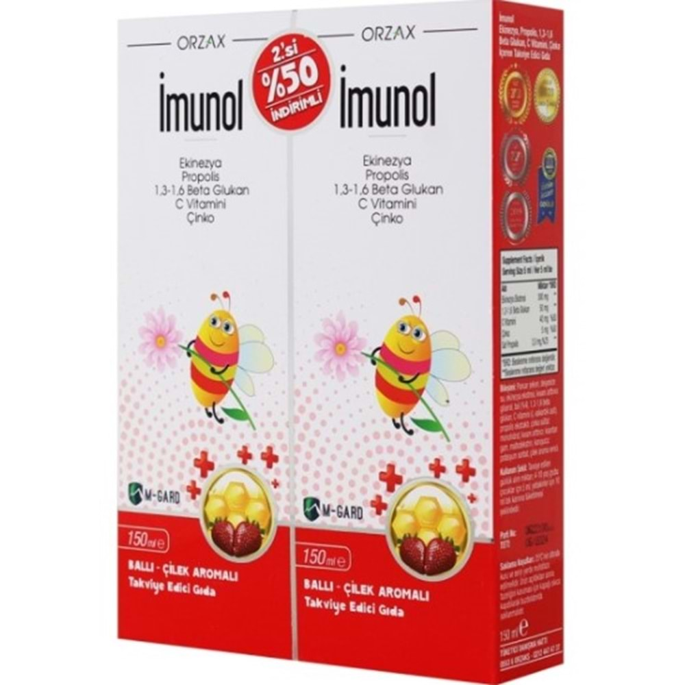 Imunol Surup Ballı-Çıleklı 150Ml Ikılı Paket 2.%50 İnd