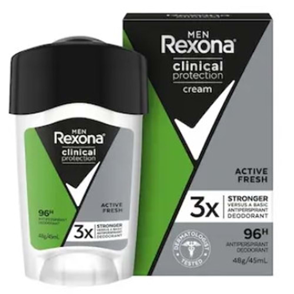 Rexona Men Clinical Protection Krem Stick 45Ml Active Fresh