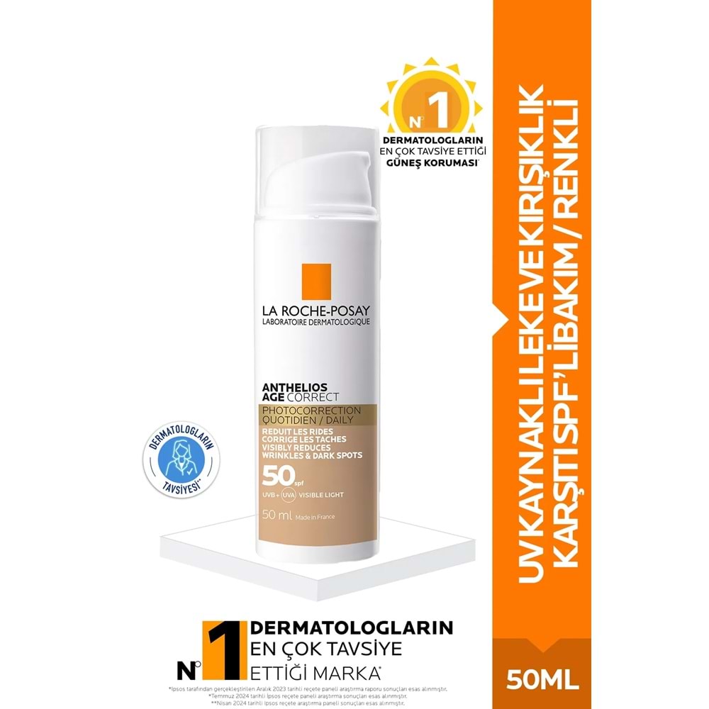 La Roche Posay Anthelios Age Correct SPF50 Renkli Güneş Kremi 50 ml