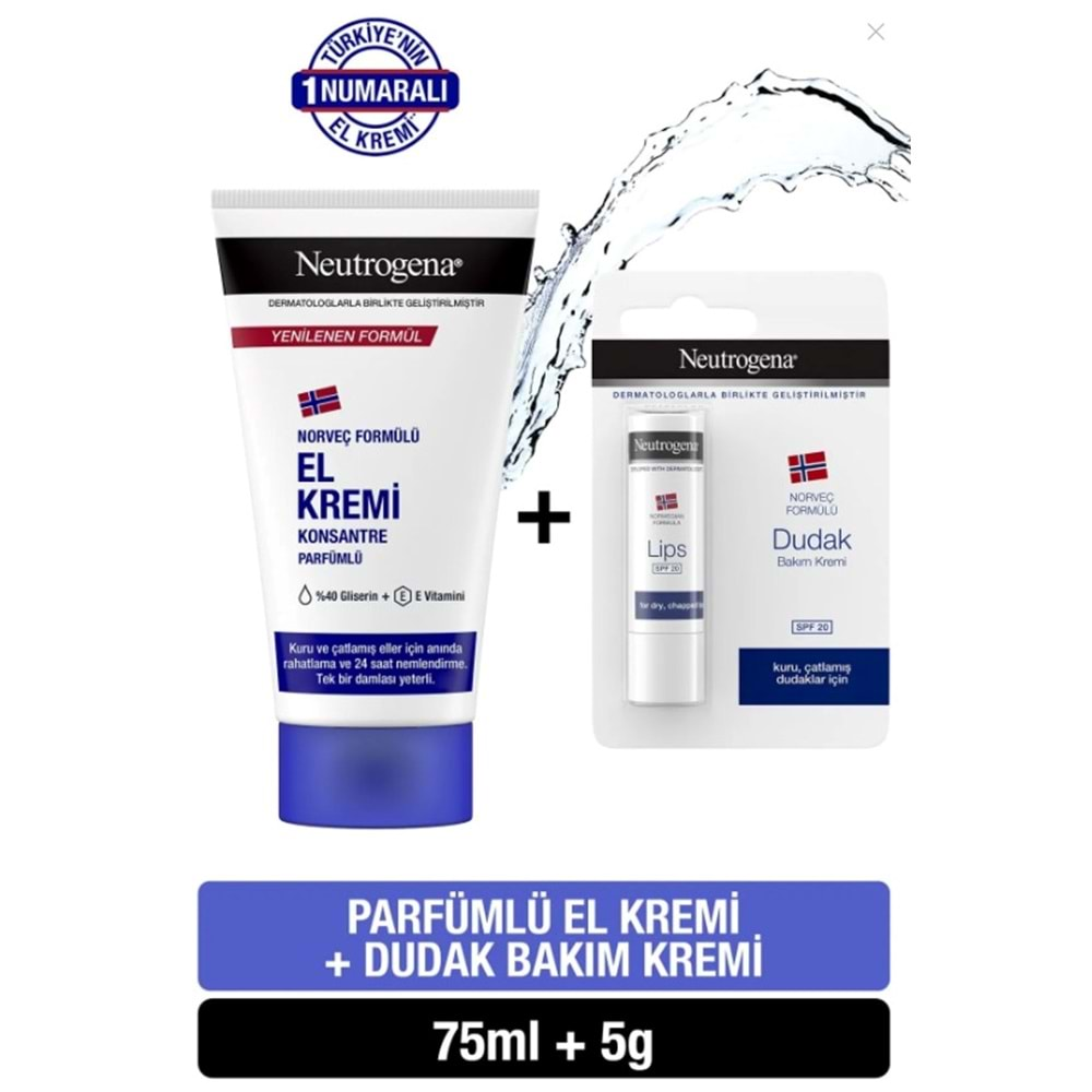 Neutrogena Parfümlü El Kremı 75Ml+Lıp Hedıyelı