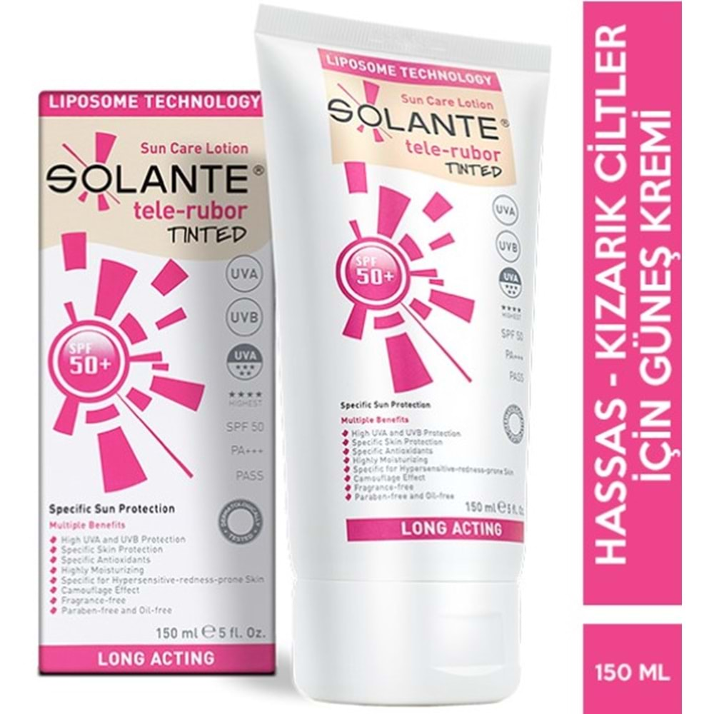 Solante Tele-Rubor Tınted SPF50+ Sun Care Lotion 150Ml