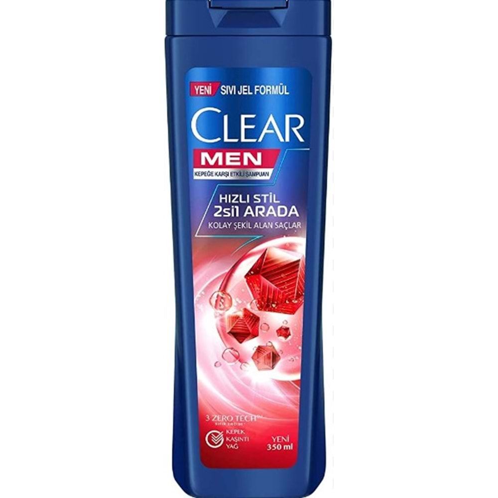 Clear Men Sampuan Kolay Sekıl Alan 2IN1 350Ml