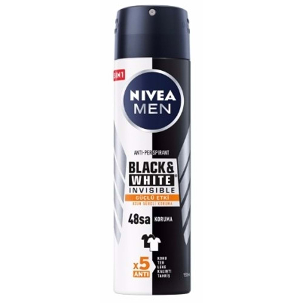 Nıvea Deodorant Erkek B&W Güçlü Etkı 150Ml