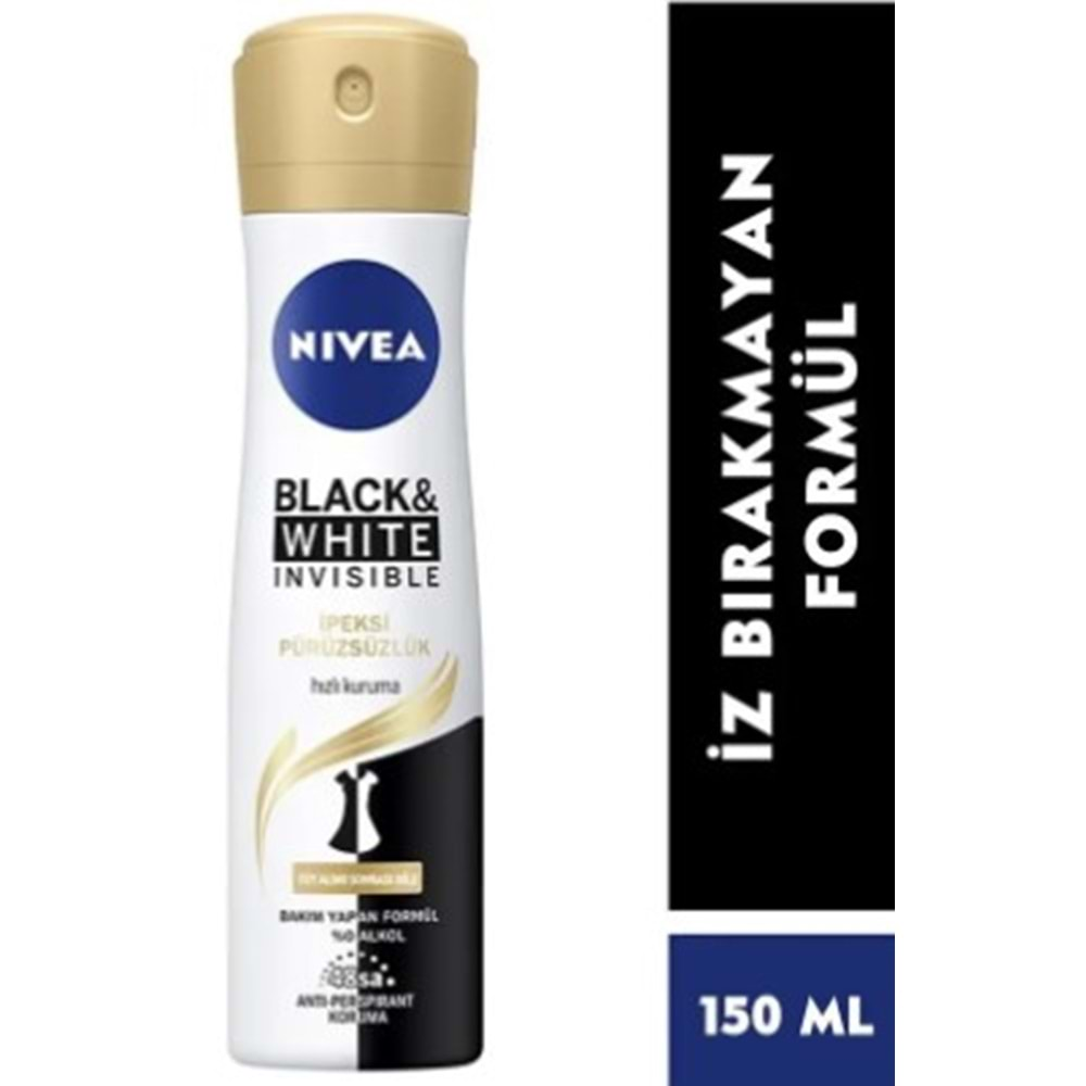 Nıvea Deodorant Invısıble B&W Ipeksı Pürüzsüzlük 150Ml