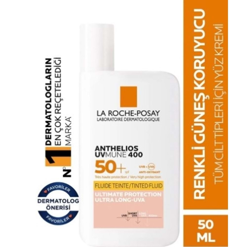 La Roche Posay Anthelıos Uvmune 400 Spf50+ Tınted Fluıd Krem 50Ml