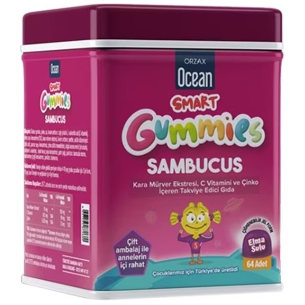 Ocean Sambucus Smart Gummies Çiğnenebilir Jel 64Lü