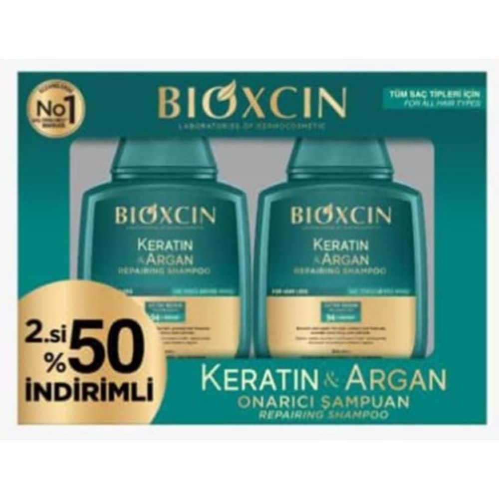 Bıoxcın Keratın-Argan Sampuan 2Lı Avantaj Paket 2*300Ml